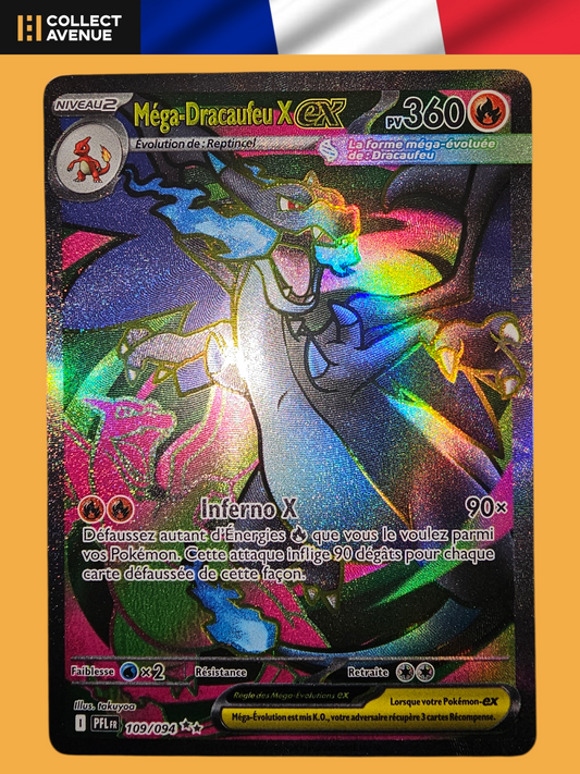 🚦Carte Pokémon Méga-Dracaufeu X EX 109/094 FR🚦